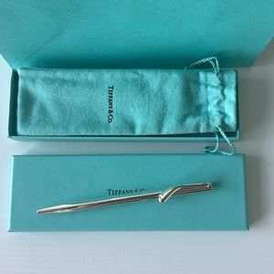 Tiffany & CO Engraved Pen (KE) with dust bag, box, and gift bag